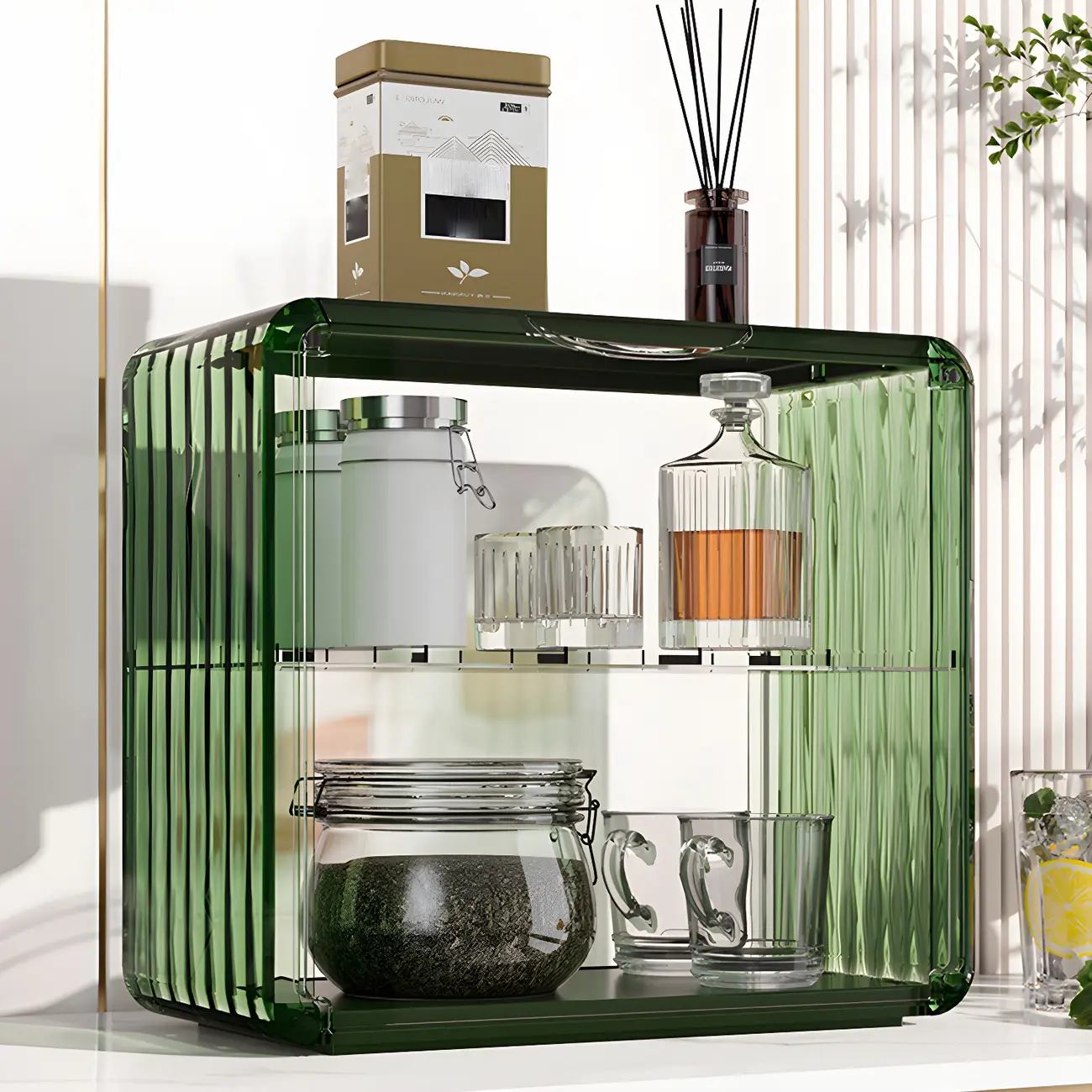 Acrylic Display Cabinet with Glass-like Panel Image - 2 | homeyfad