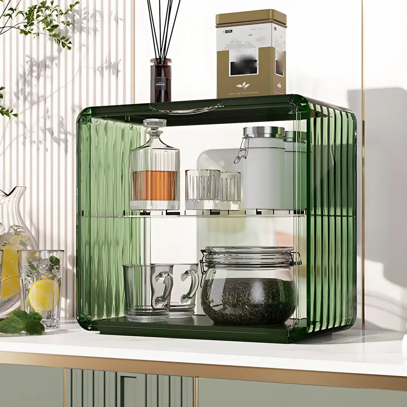 Acrylic Display Cabinet with Glass-like Panel Image - 3