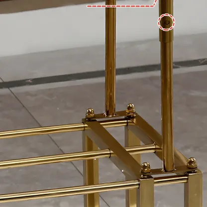 Glam Gold Metal Large Hanging Wine Rack Image - 8