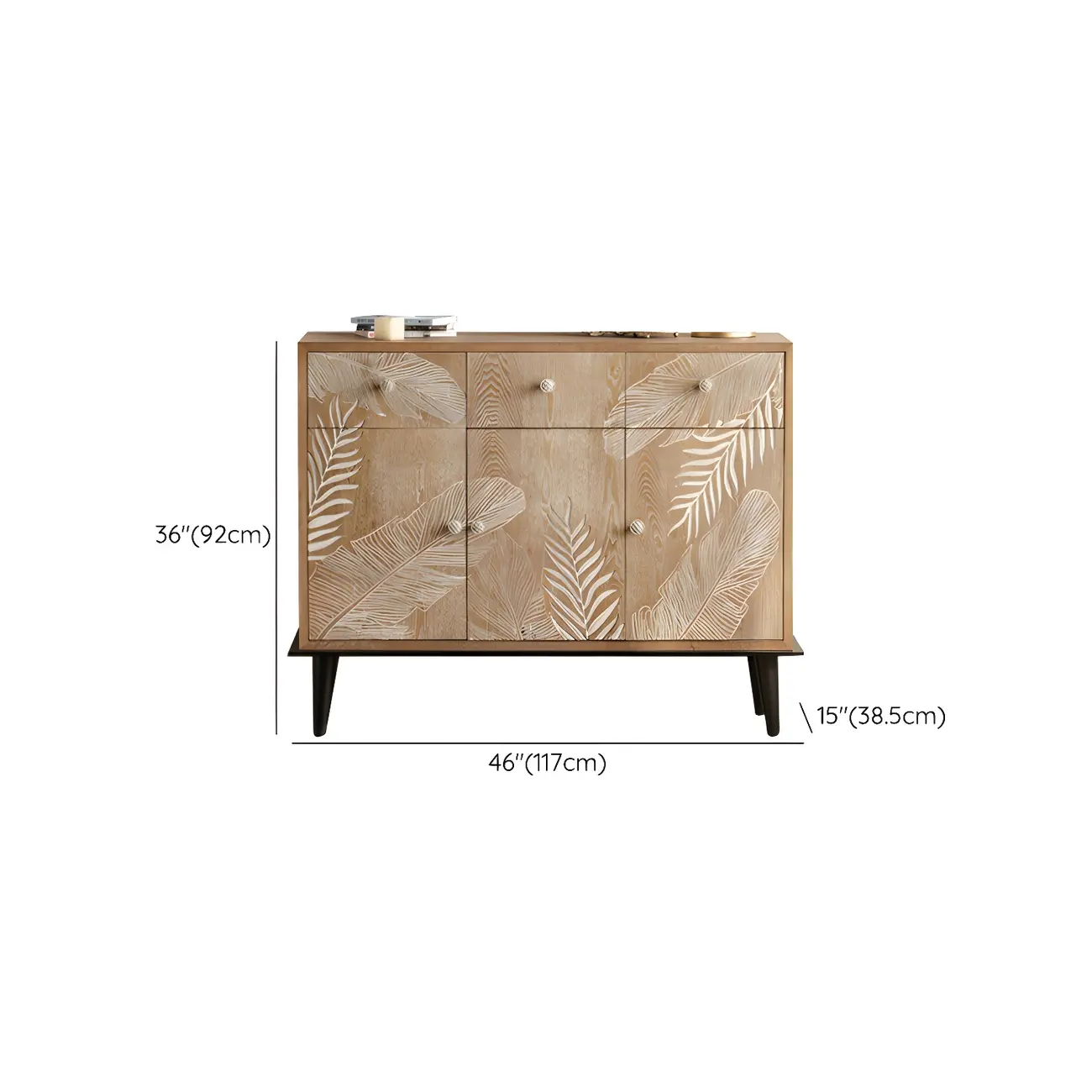 Traditional Floral Wooden Dresser with Drawers for Bedroom Image - 20 | homeyfad