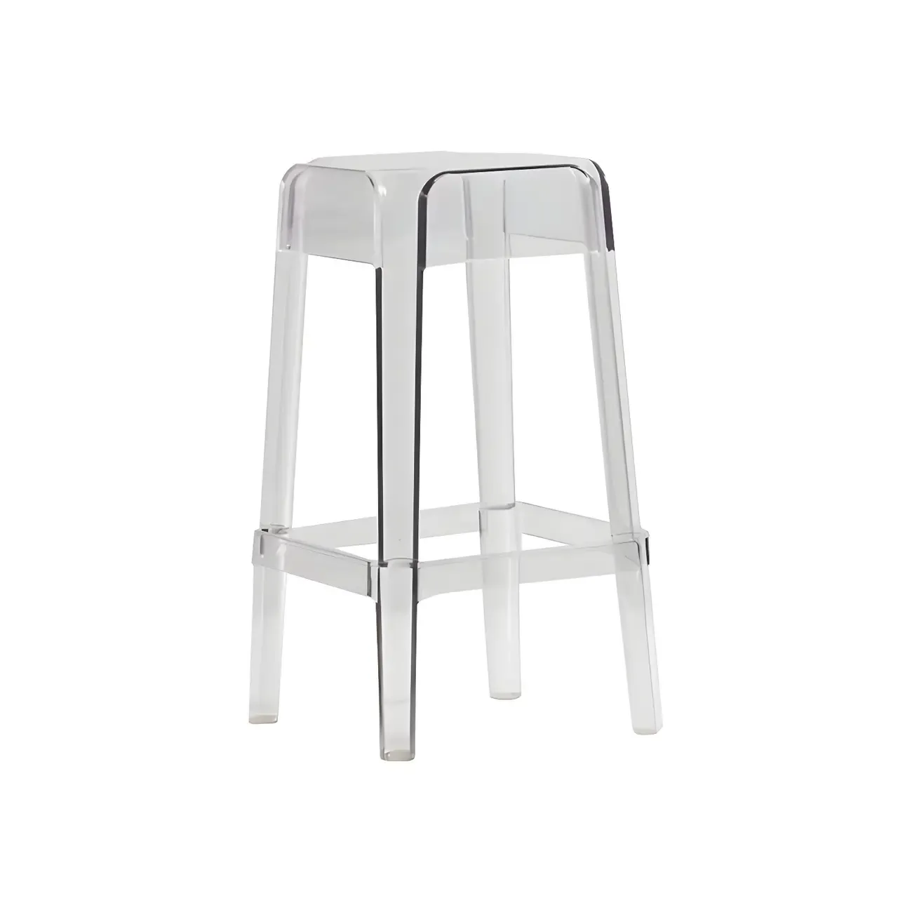 Vibrant Colors Acrylic No Backrest Stackable High bar Stool Image - 10