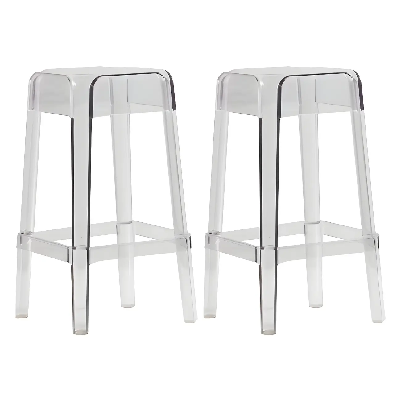 Vibrant Colors Acrylic No Backrest Stackable High bar Stool Image - 11 | homeyfad