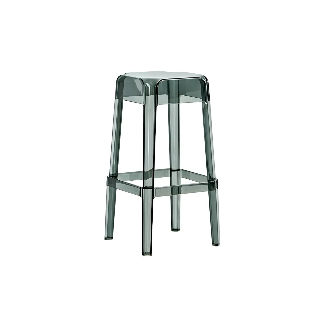 Vibrant Colors Acrylic No Backrest Stackable High bar Stool Image - 9 | homeyfad