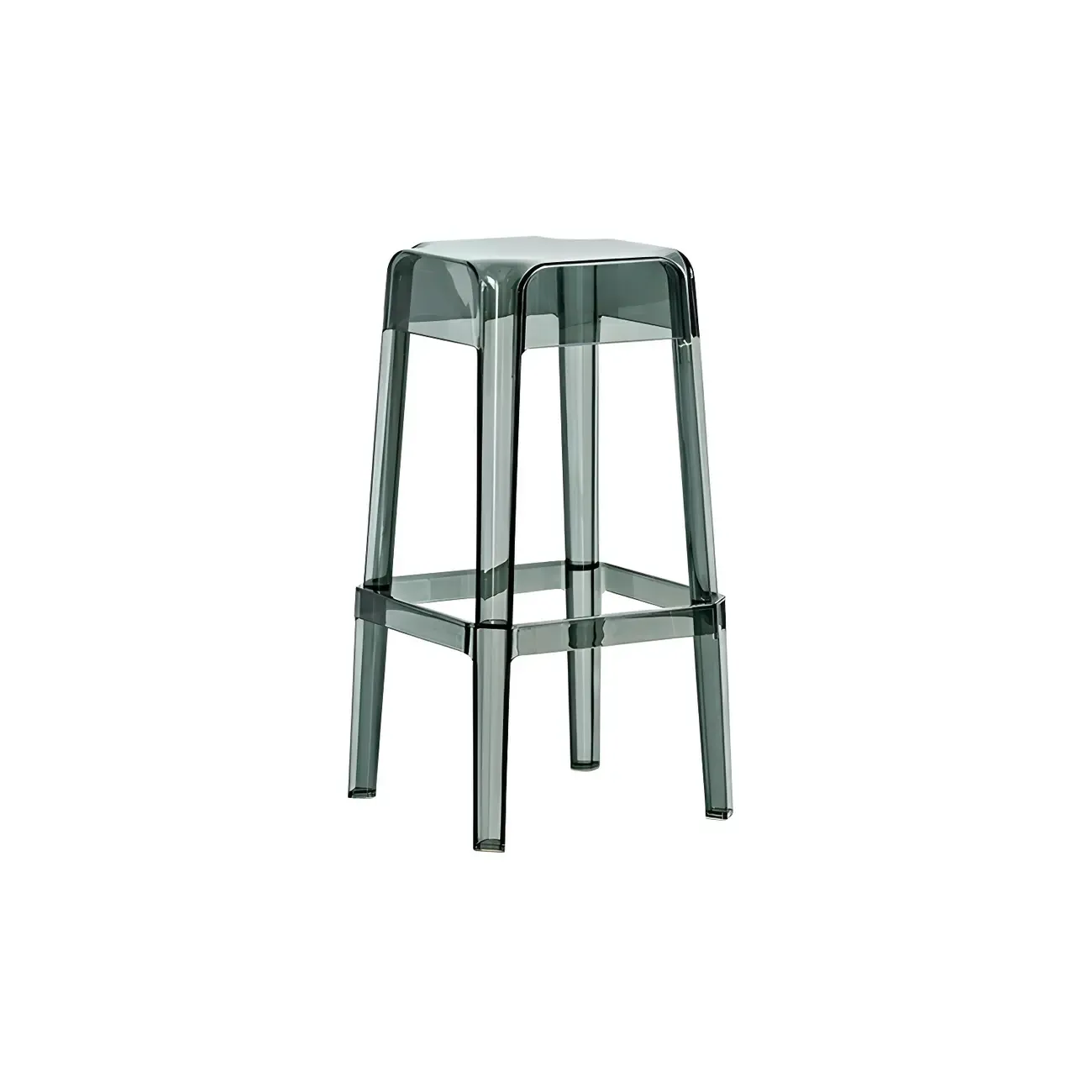 Vibrant Colors Acrylic No Backrest Stackable High bar Stool Image - 9