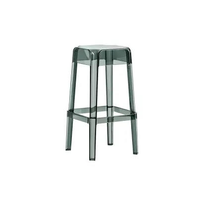 Vibrant Colors Acrylic No Backrest Stackable High bar Stool Image - 9