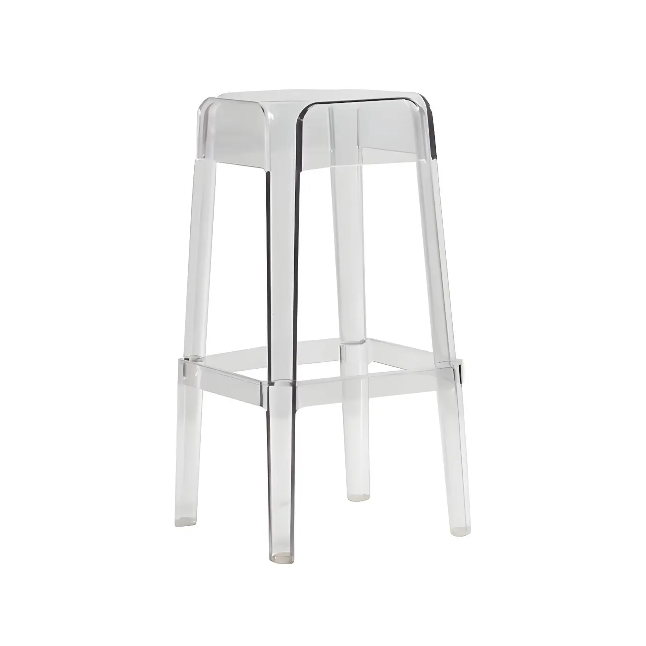 Vibrant Colors Acrylic No Backrest Stackable High bar Stool Image - 15 | homeyfad