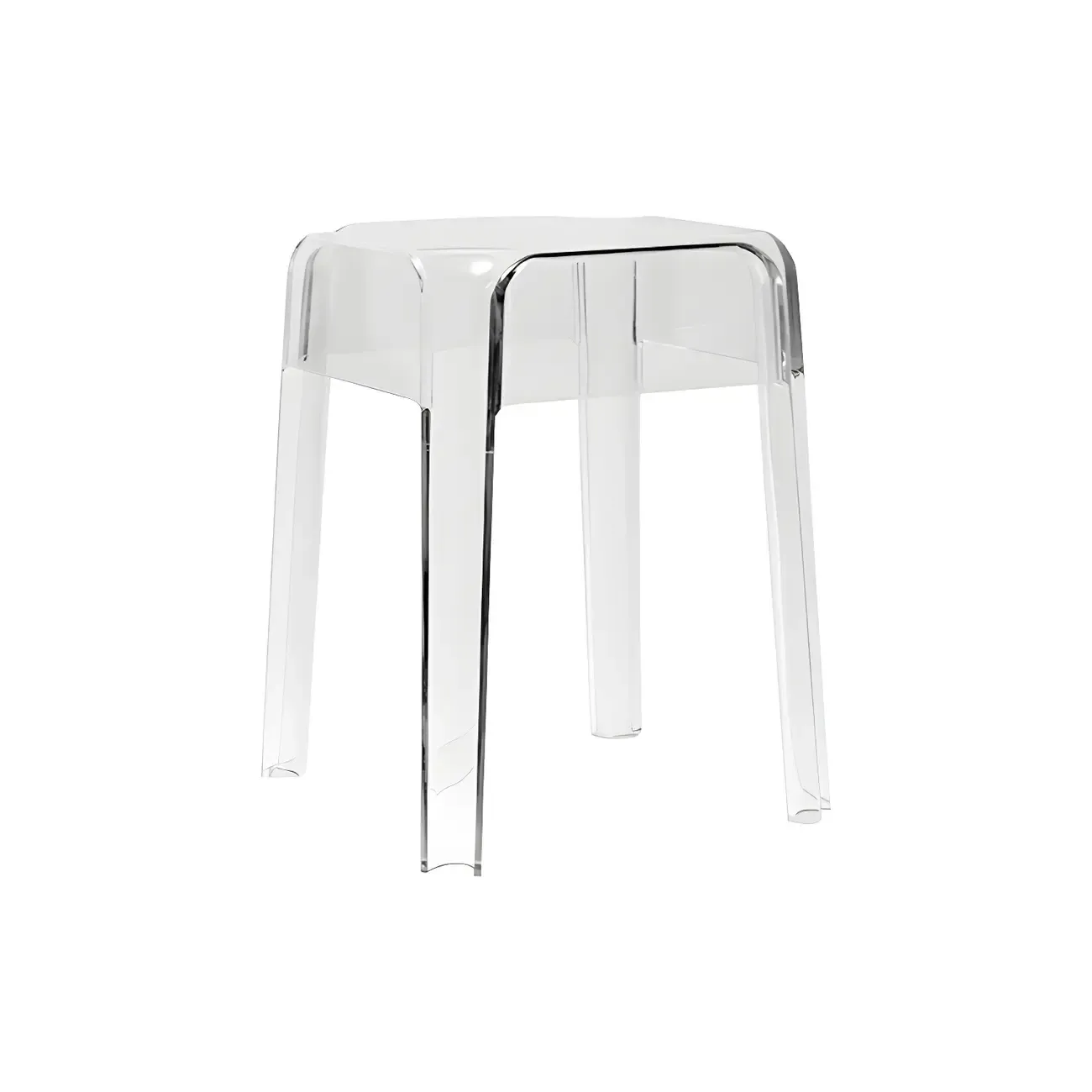 Vibrant Colors Acrylic No Backrest Stackable High bar Stool Image - 20