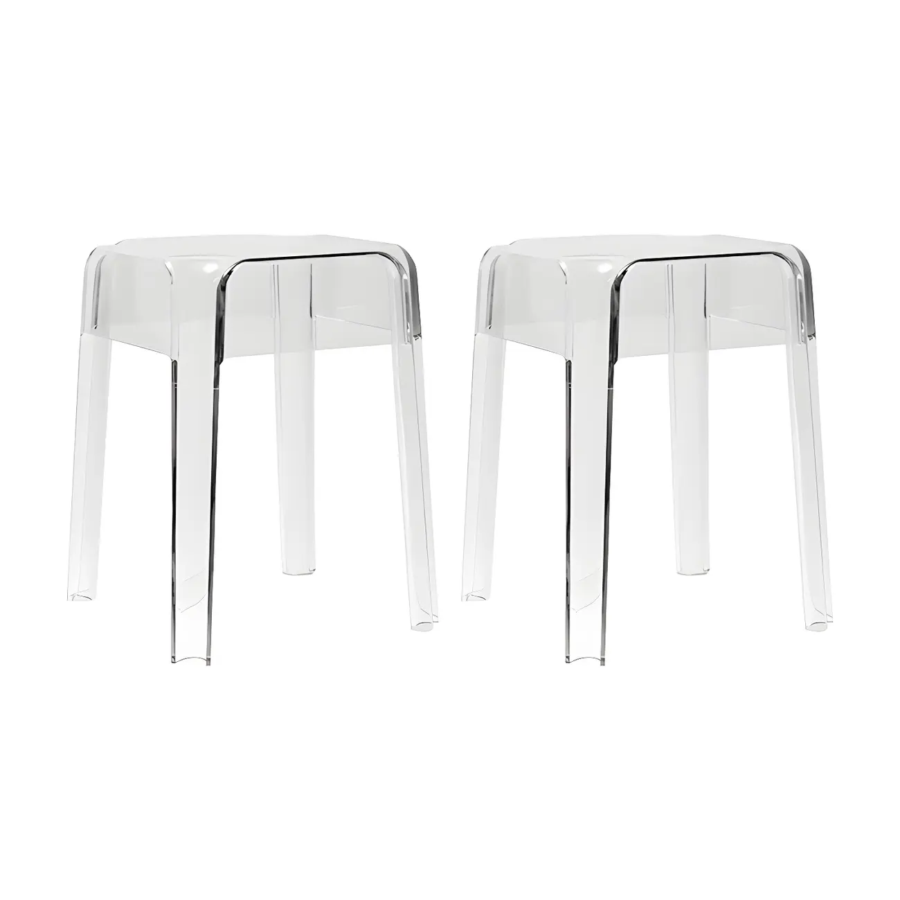 Vibrant Colors Acrylic No Backrest Stackable High bar Stool Image - 21 | homeyfad