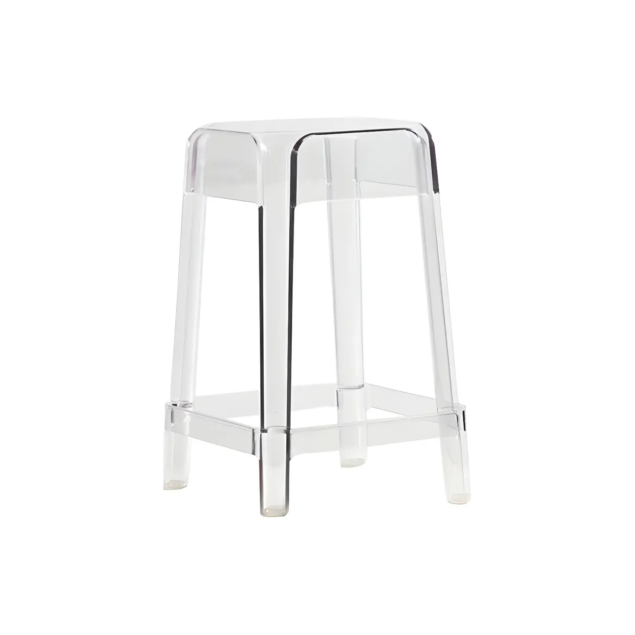 Vibrant Colors Acrylic No Backrest Stackable High bar Stool Image - 25 | homeyfad