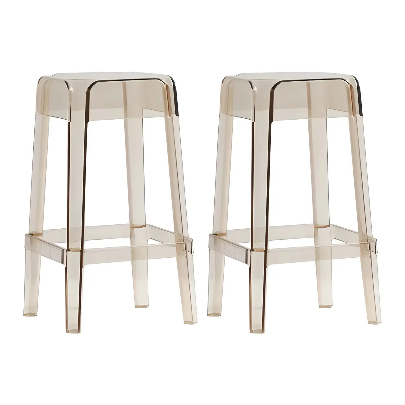 Vibrant Colors Acrylic No Backrest Stackable High bar Stool Image - 31 | homeyfad