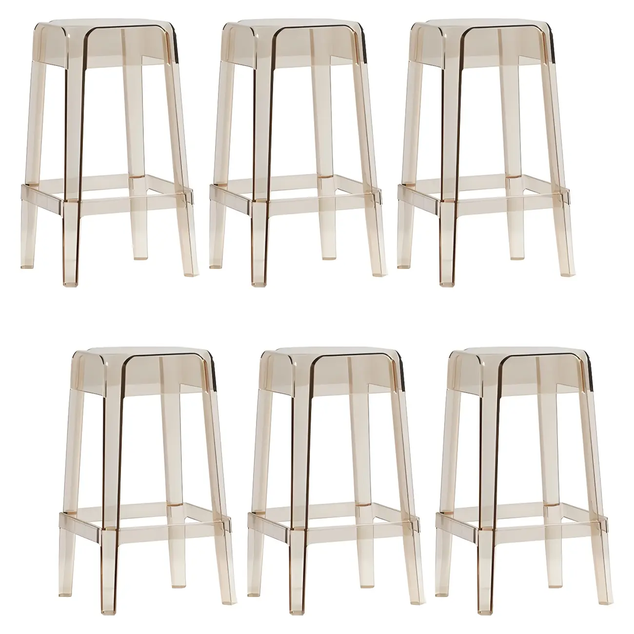 Vibrant Colors Acrylic No Backrest Stackable High bar Stool Image - 33 | homeyfad