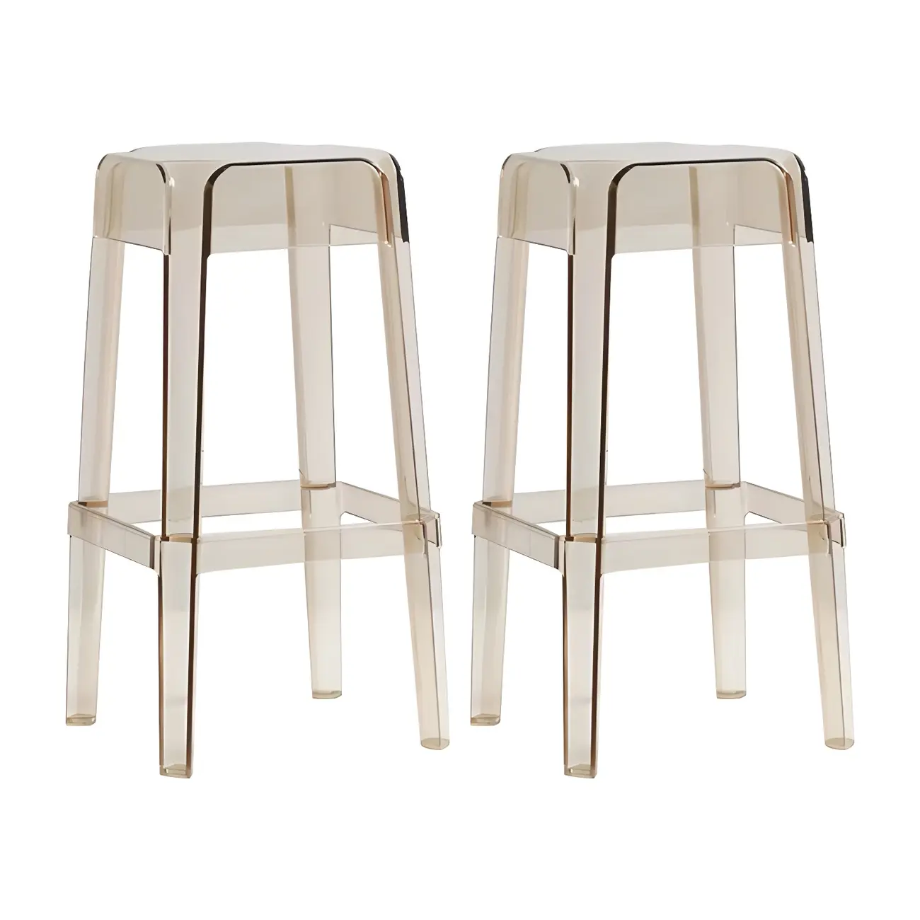 Vibrant Colors Acrylic No Backrest Stackable High bar Stool Image - 36 | homeyfad