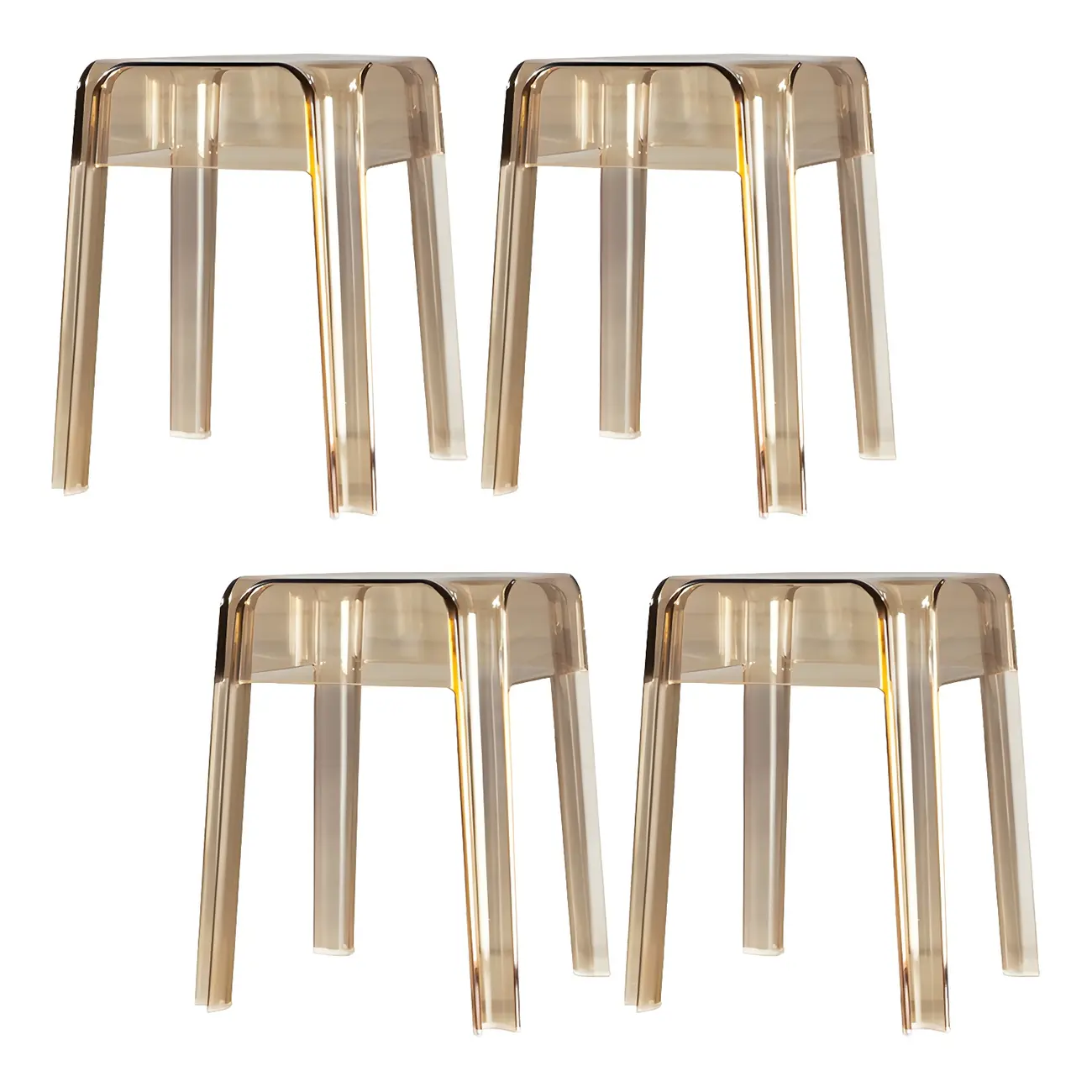 Vibrant Colors Acrylic No Backrest Stackable High bar Stool Image - 42 | homeyfad