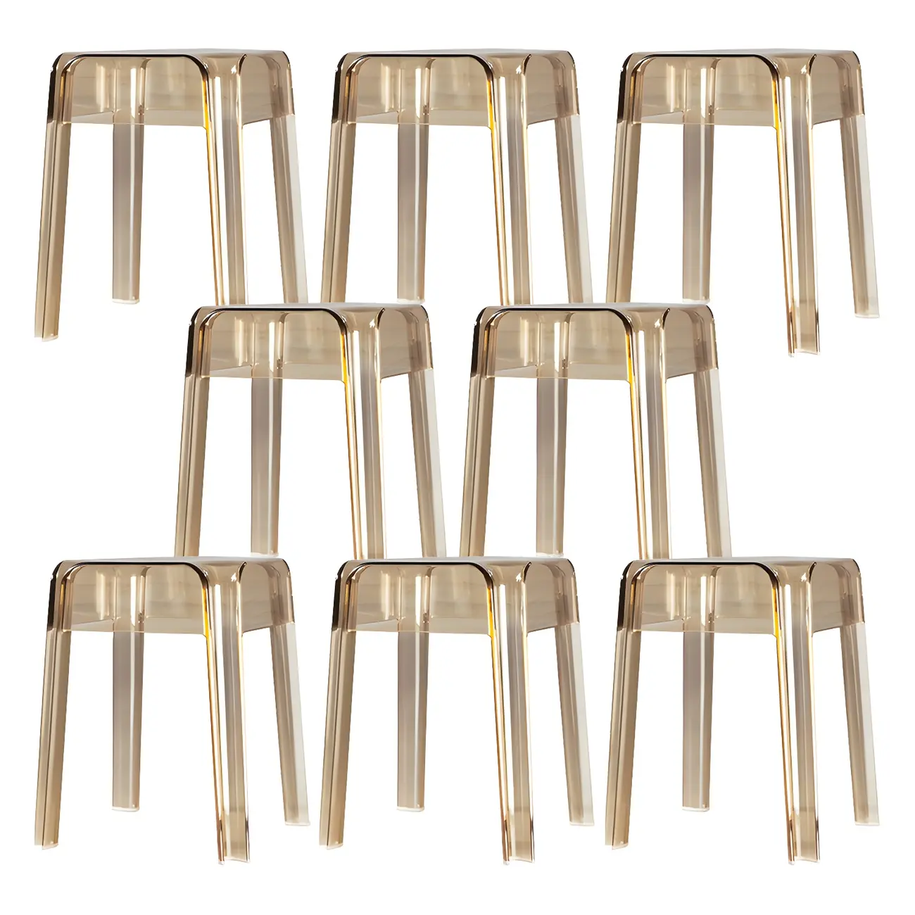 Vibrant Colors Acrylic No Backrest Stackable High bar Stool Image - 44 | homeyfad