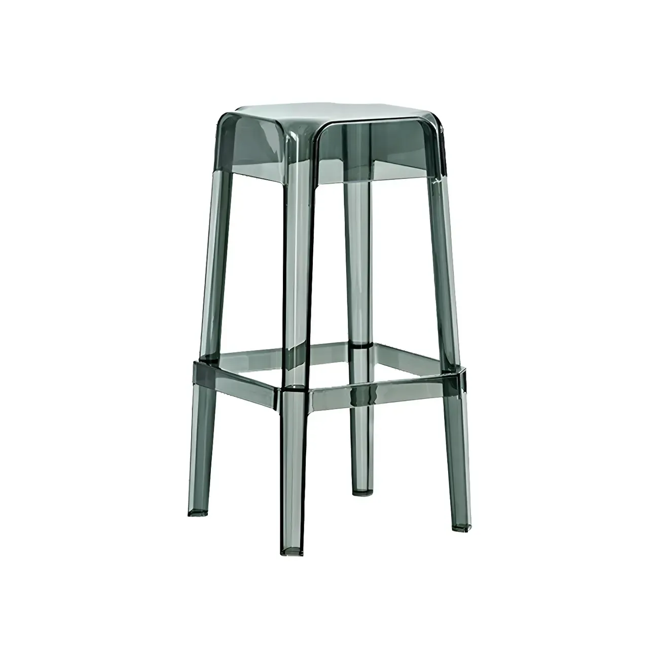 Vibrant Colors Acrylic No Backrest Stackable High bar Stool Image - 55