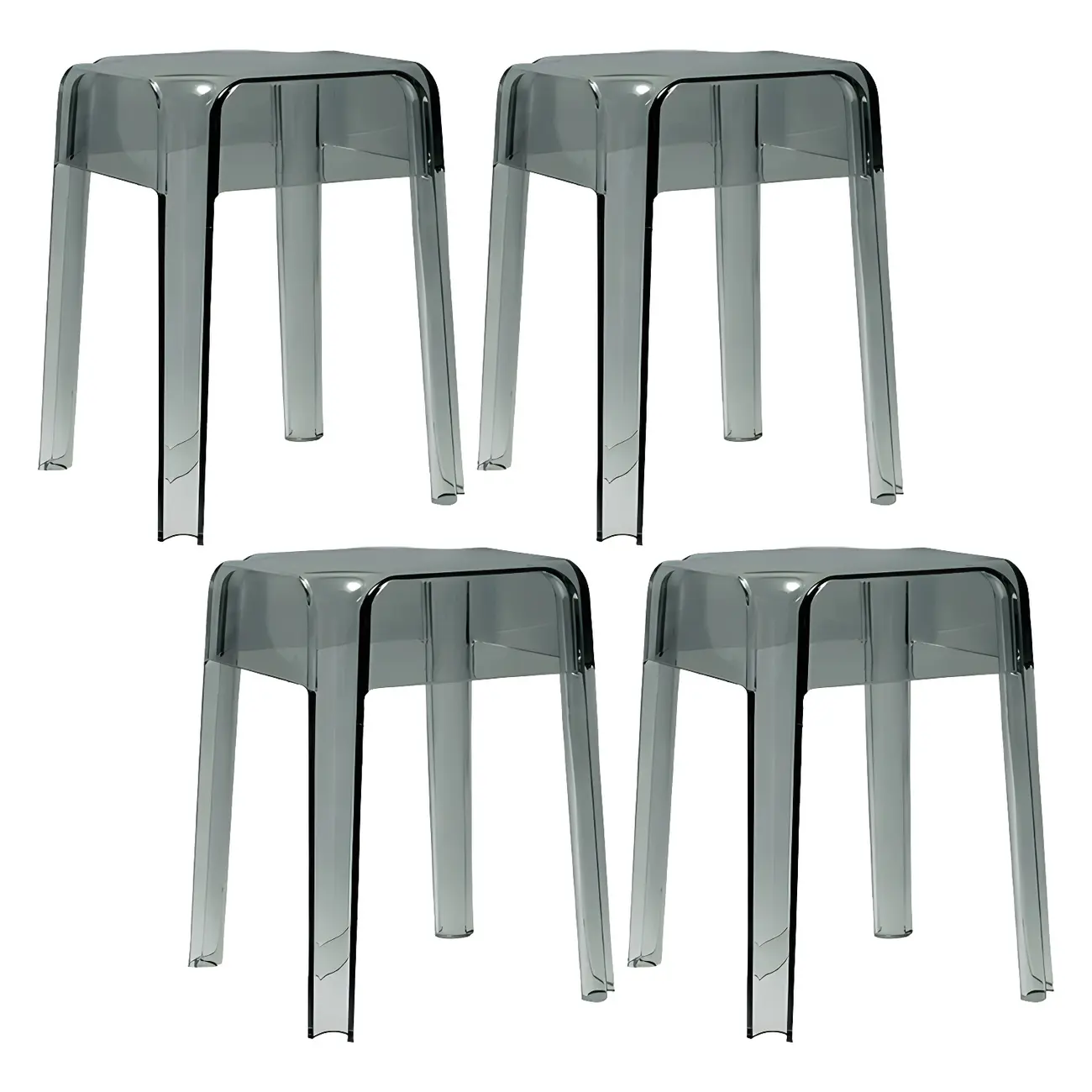 Vibrant Colors Acrylic No Backrest Stackable High bar Stool Image - 62 | homeyfad