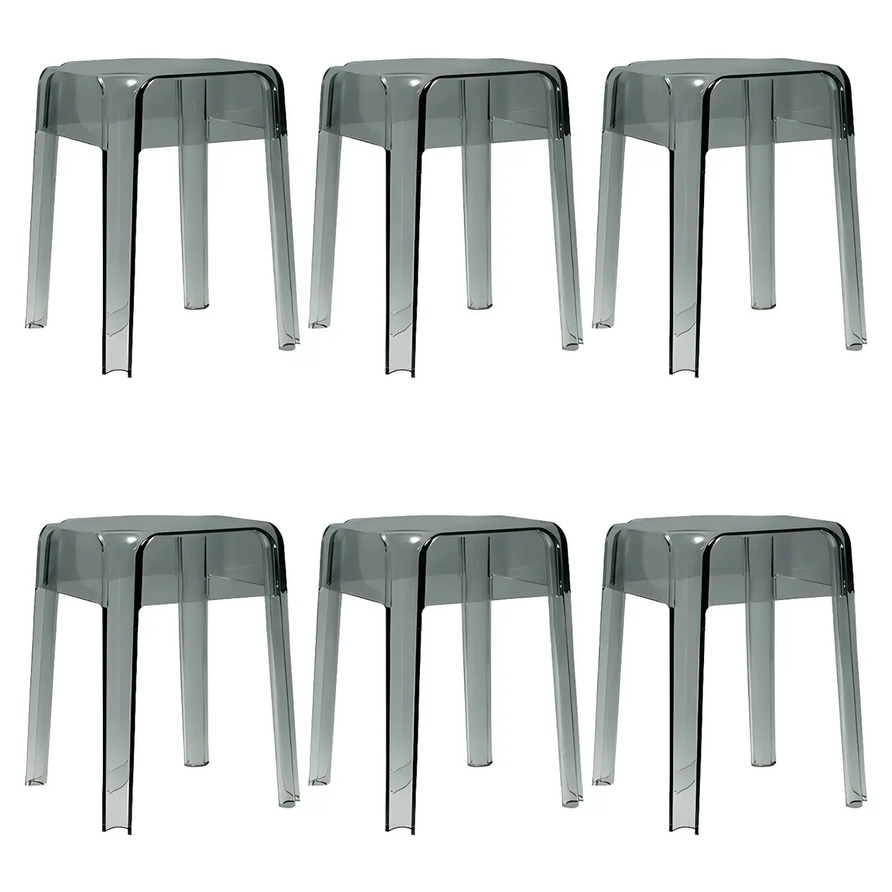 Vibrant Colors Acrylic No Backrest Stackable High bar Stool Image - 63 | homeyfad