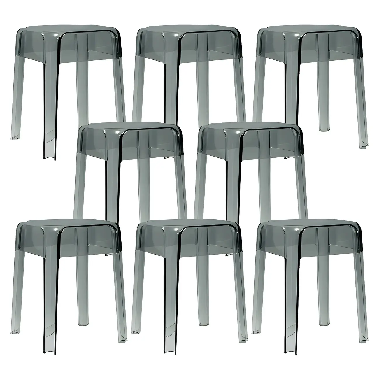 Vibrant Colors Acrylic No Backrest Stackable High bar Stool Image - 64 | homeyfad