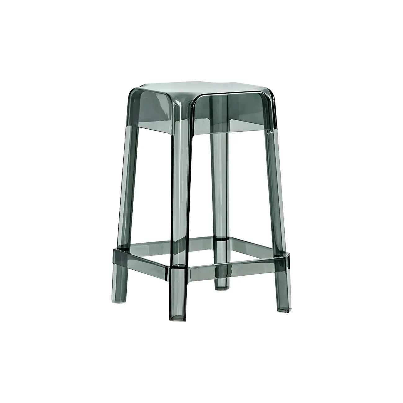Vibrant Colors Acrylic No Backrest Stackable High bar Stool Image - 65