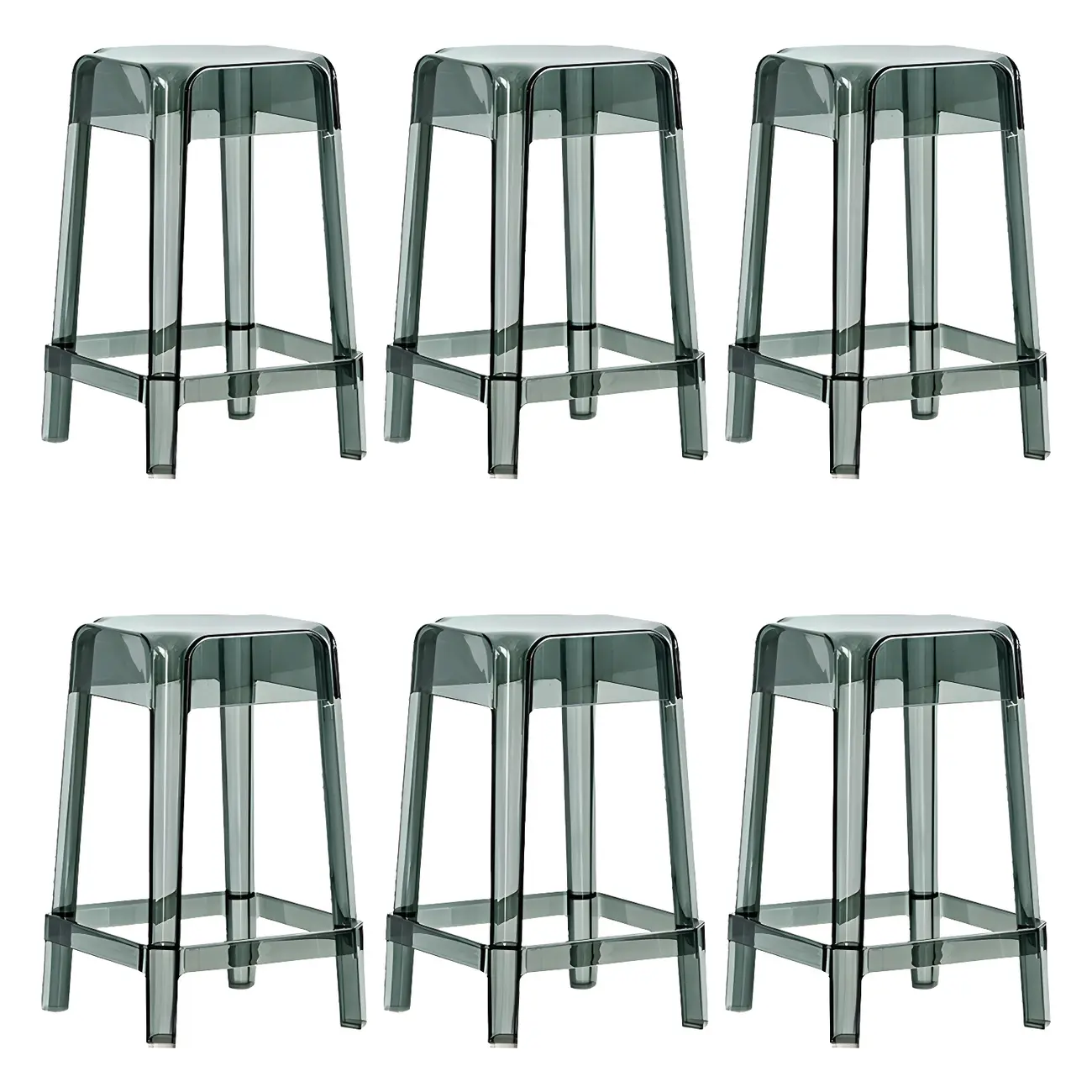 Vibrant Colors Acrylic No Backrest Stackable High bar Stool Image - 68 | homeyfad
