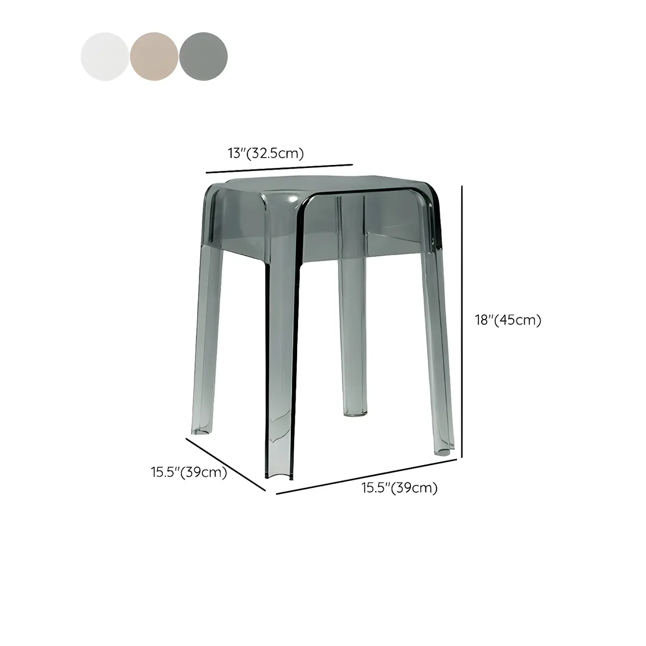 Vibrant Colors Acrylic No Backrest Stackable High bar Stool Image - 73 | homeyfad