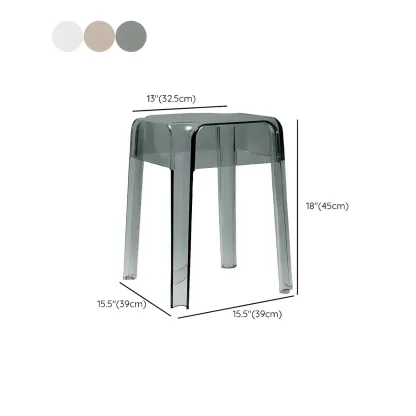 Vibrant Colors Acrylic No Backrest Stackable High bar Stool Image - 73