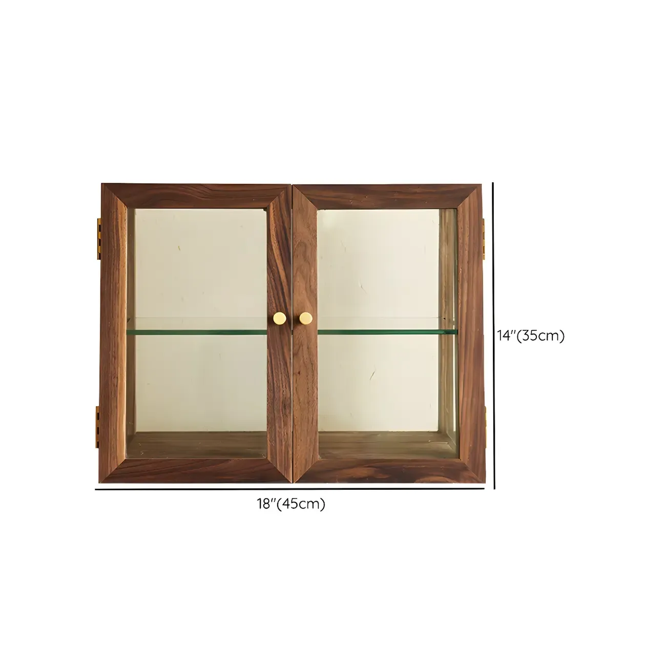 Classic Wooden Display Cabinet with Glass Door for Restroom #size
