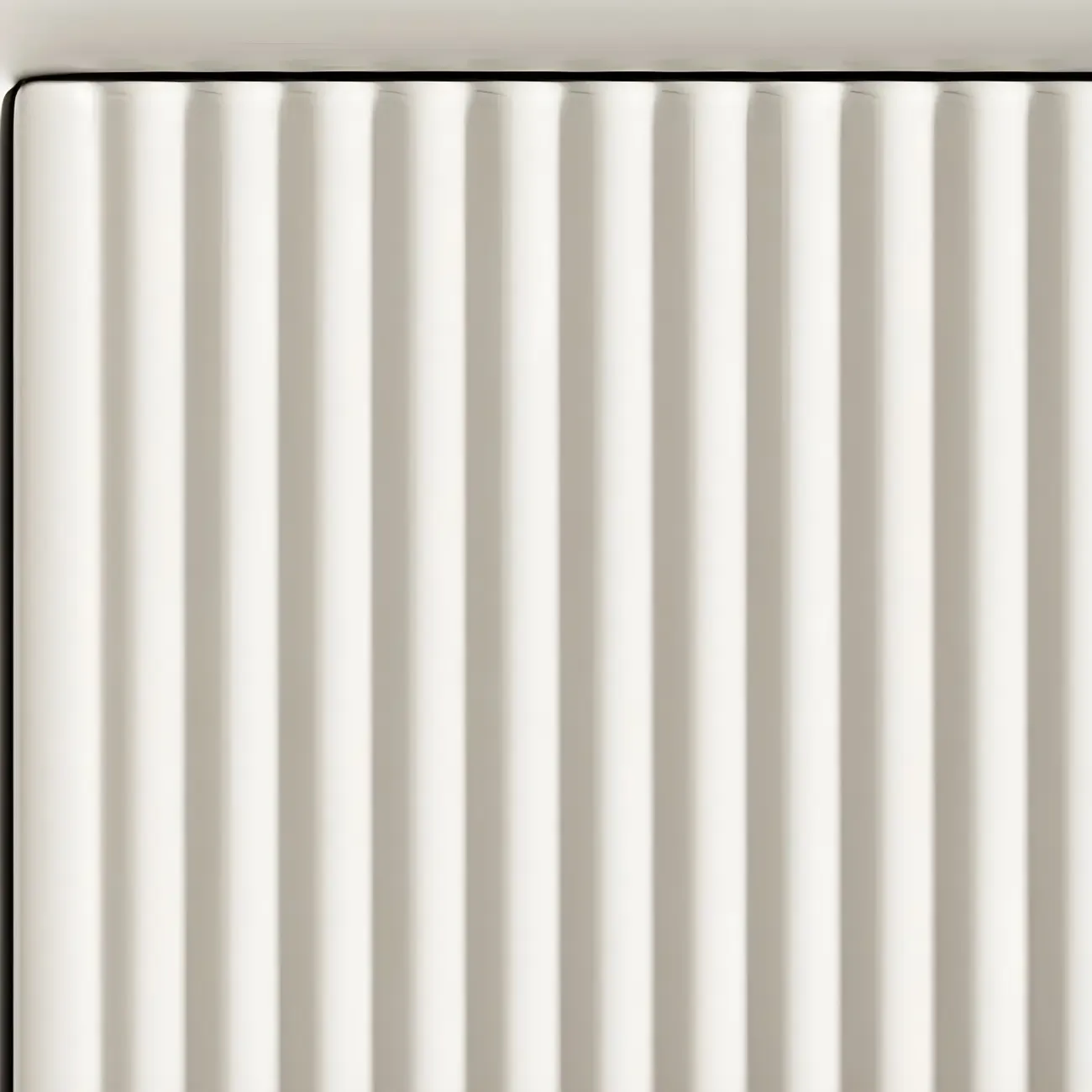 Morandi Narrow Open Back Leather Wood Nightstand Image - 11