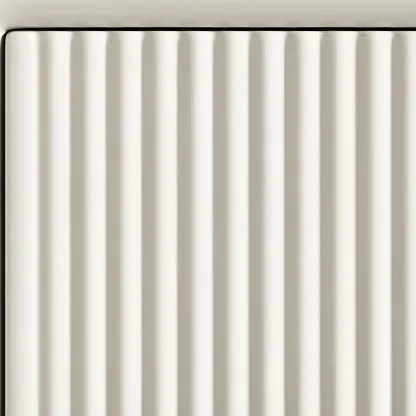 Morandi Narrow Open Back Leather Wood Nightstand Image - 11