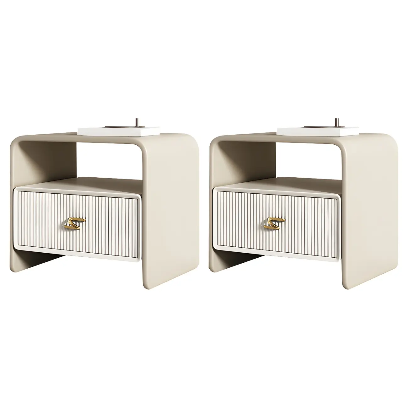 Morandi Narrow Open Back Leather Wood Nightstand Image - 30 | homeyfad