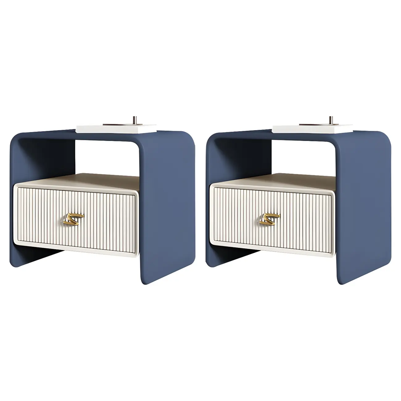 Morandi Narrow Open Back Leather Wood Nightstand Image - 32 | homeyfad