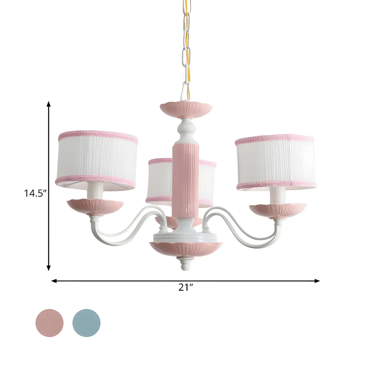 Pink Glass Retro Flower Shaped Chandelier Light Image - 4 | homeyfad