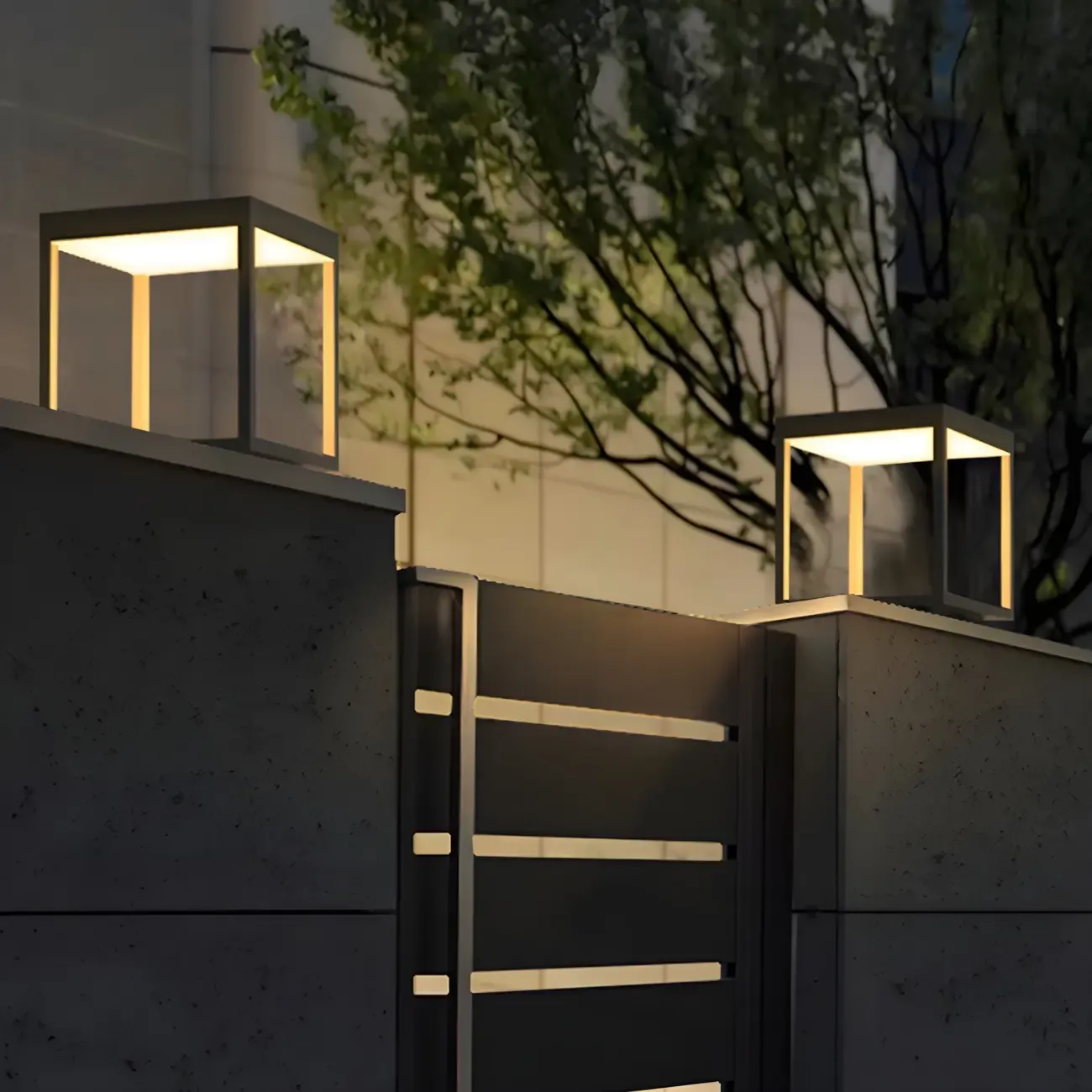 Solar Black Metal Open Post Cap Light Image - 1