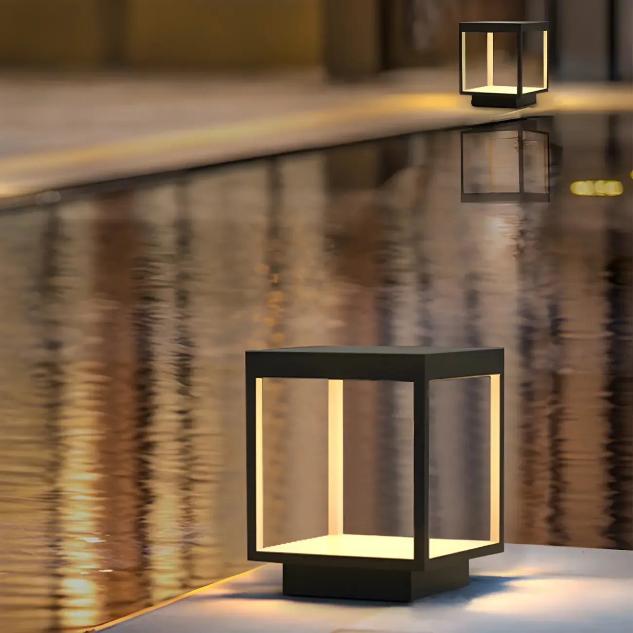 Solar Black Metal Open Post Cap Light Image - 2