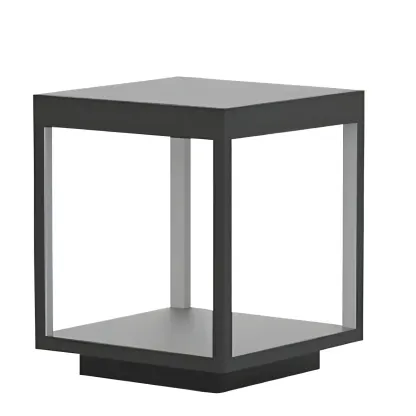 Solar Black Metal Open Post Cap Light Image - 6