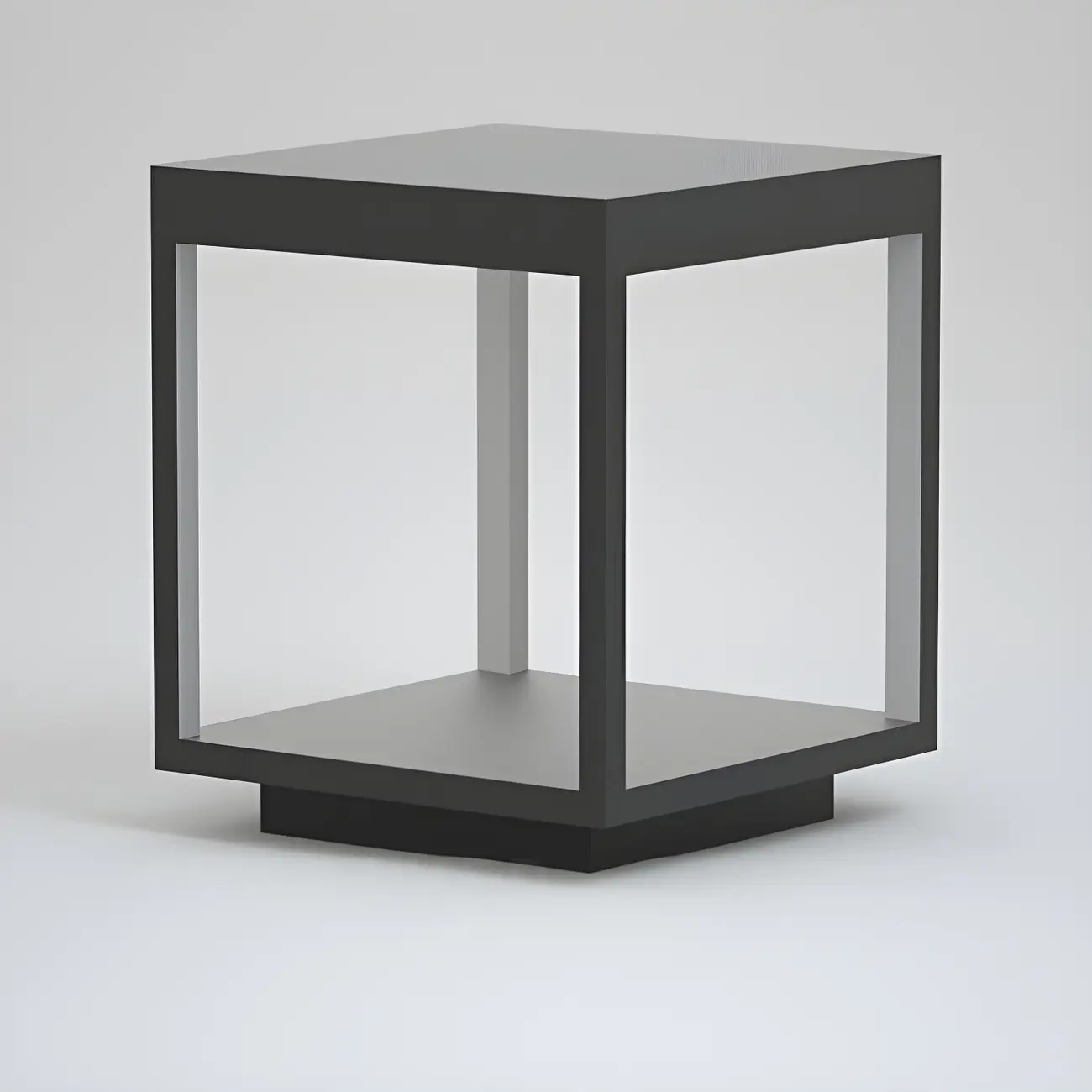 Solar Black Metal Open Post Cap Light Image - 7 | homeyfad