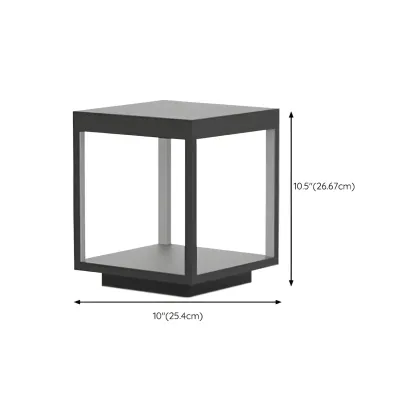Solar Black Metal Open Post Cap Light #size