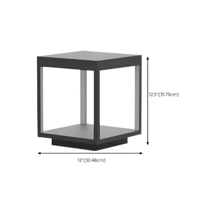 Solar Black Metal Open Post Cap Light Image - 11