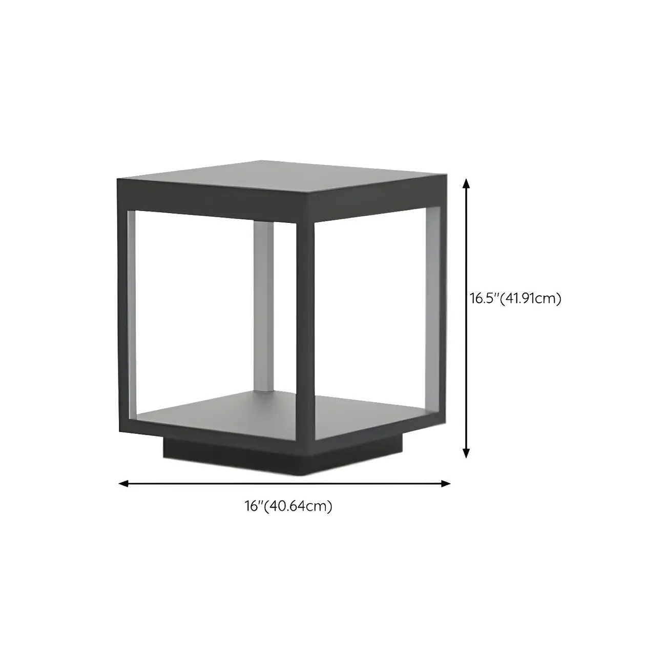 Solar Black Metal Open Post Cap Light Image - 12 | homeyfad