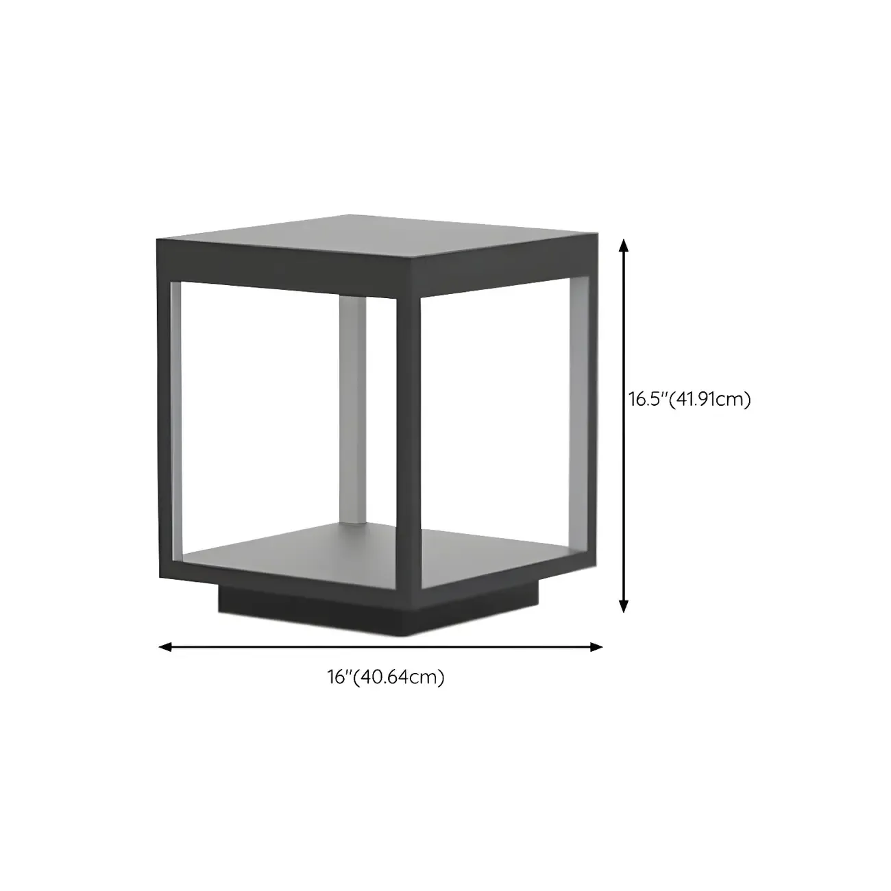 Solar Black Metal Open Post Cap Light Image - 12