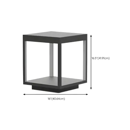 Solar Black Metal Open Post Cap Light Image - 12