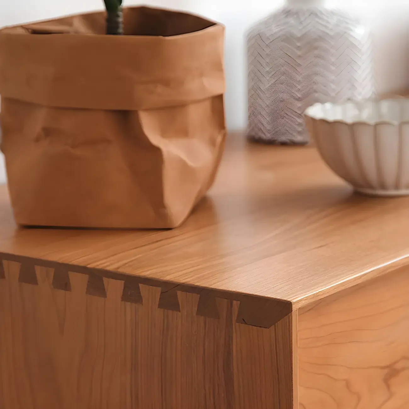 Contemporary Brown Wooden Dressers & Chests with 9-Drawers Image - 7