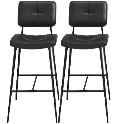 Modern Metal Cushioned Swivel Adjustable Bar Stool Image - 6