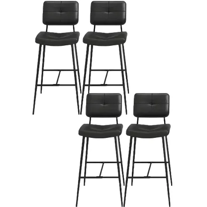 Modern Metal Cushioned Swivel Adjustable Bar Stool Image - 7