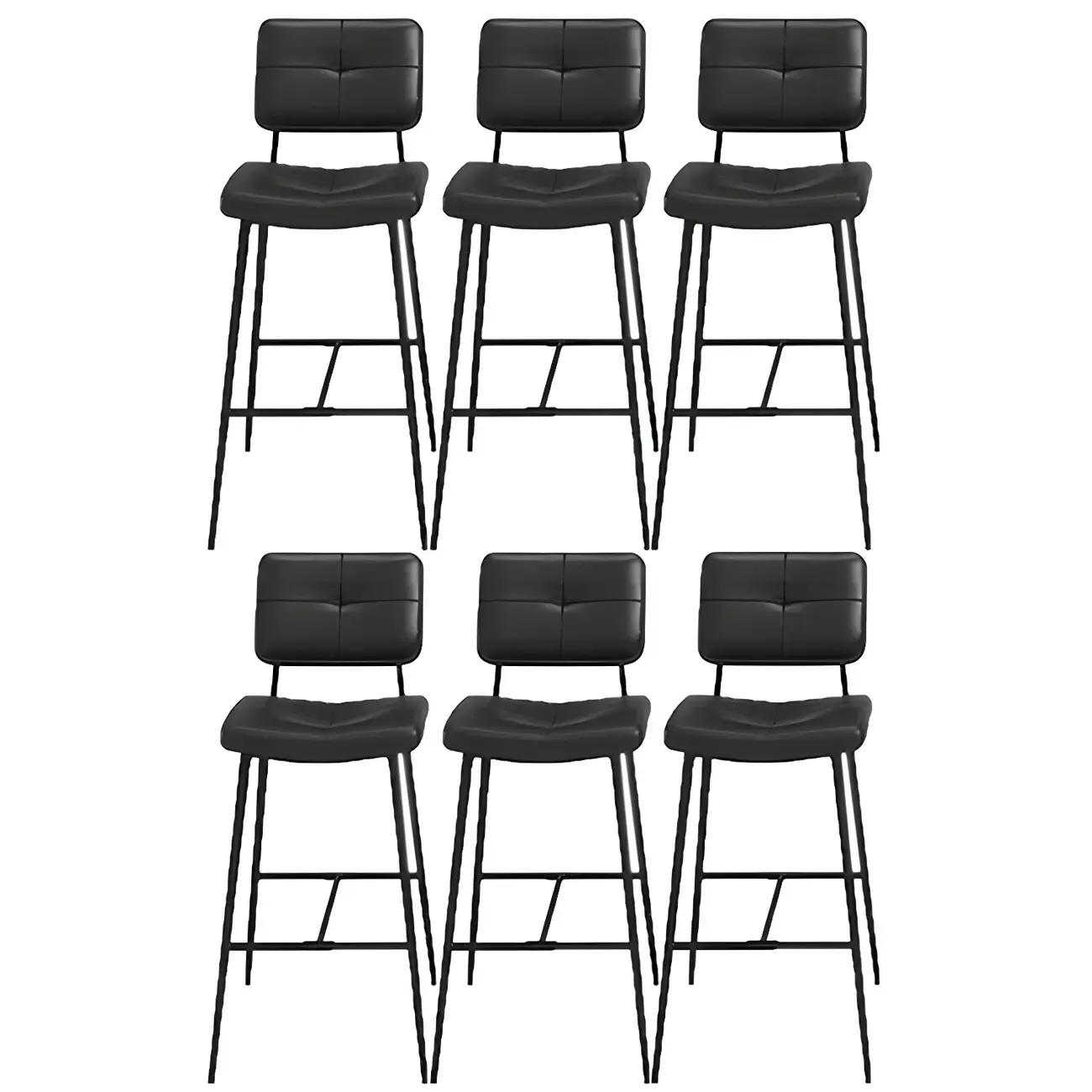 Modern Metal Cushioned Swivel Adjustable Bar Stool Image - 8