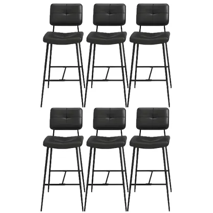 Modern Metal Cushioned Swivel Adjustable Bar Stool Image - 8
