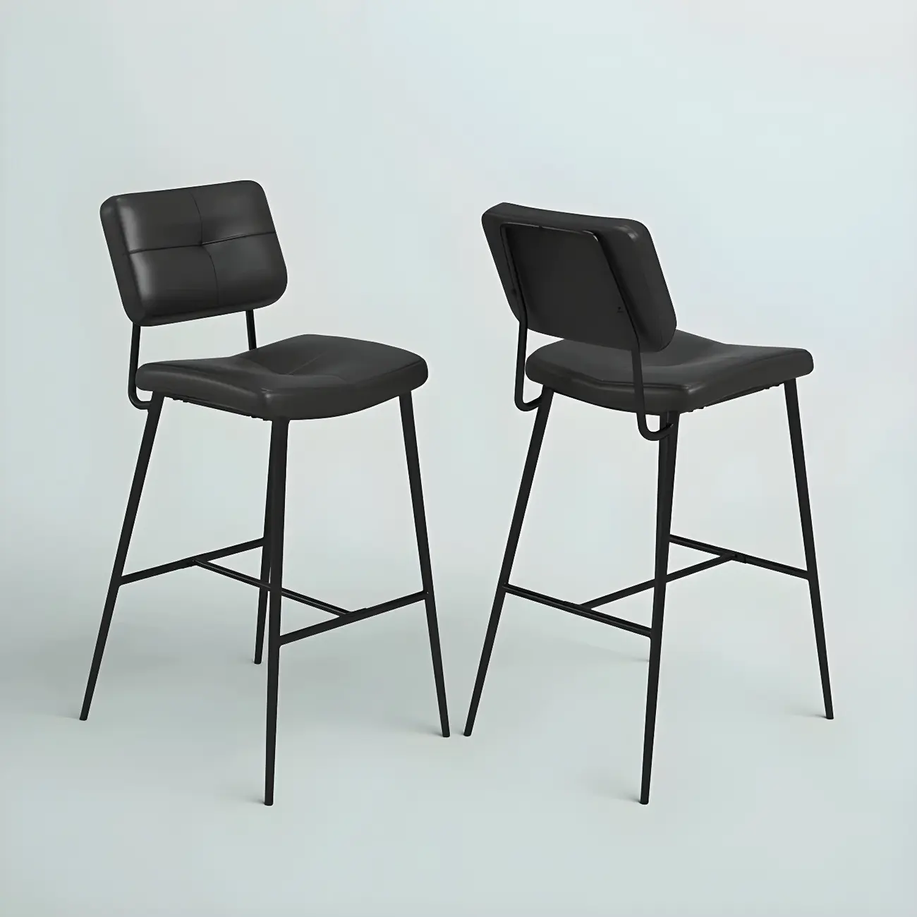 Modern Metal Cushioned Swivel Adjustable Bar Stool Image - 4 | homeyfad