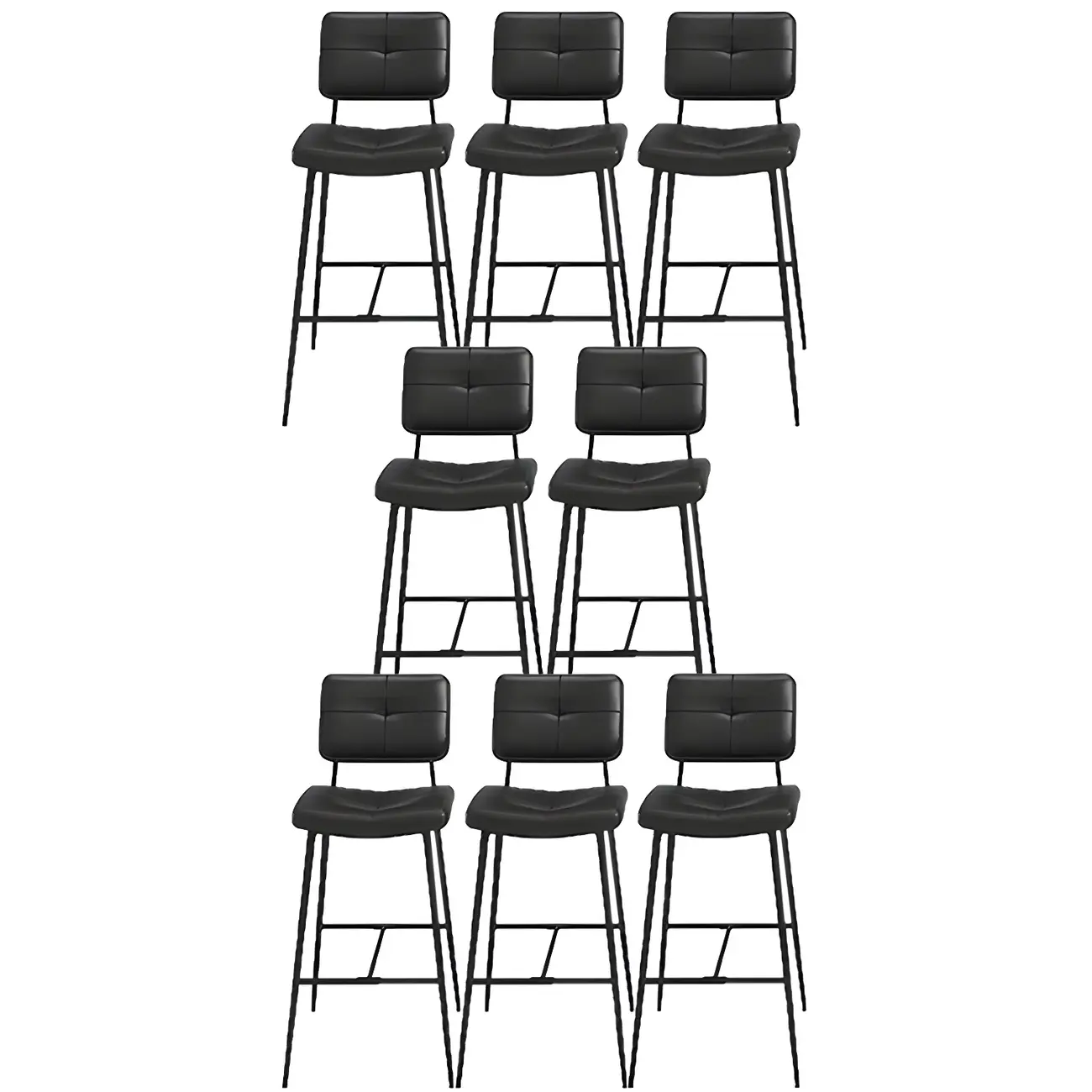 Modern Metal Cushioned Swivel Adjustable Bar Stool Image - 9 | homeyfad