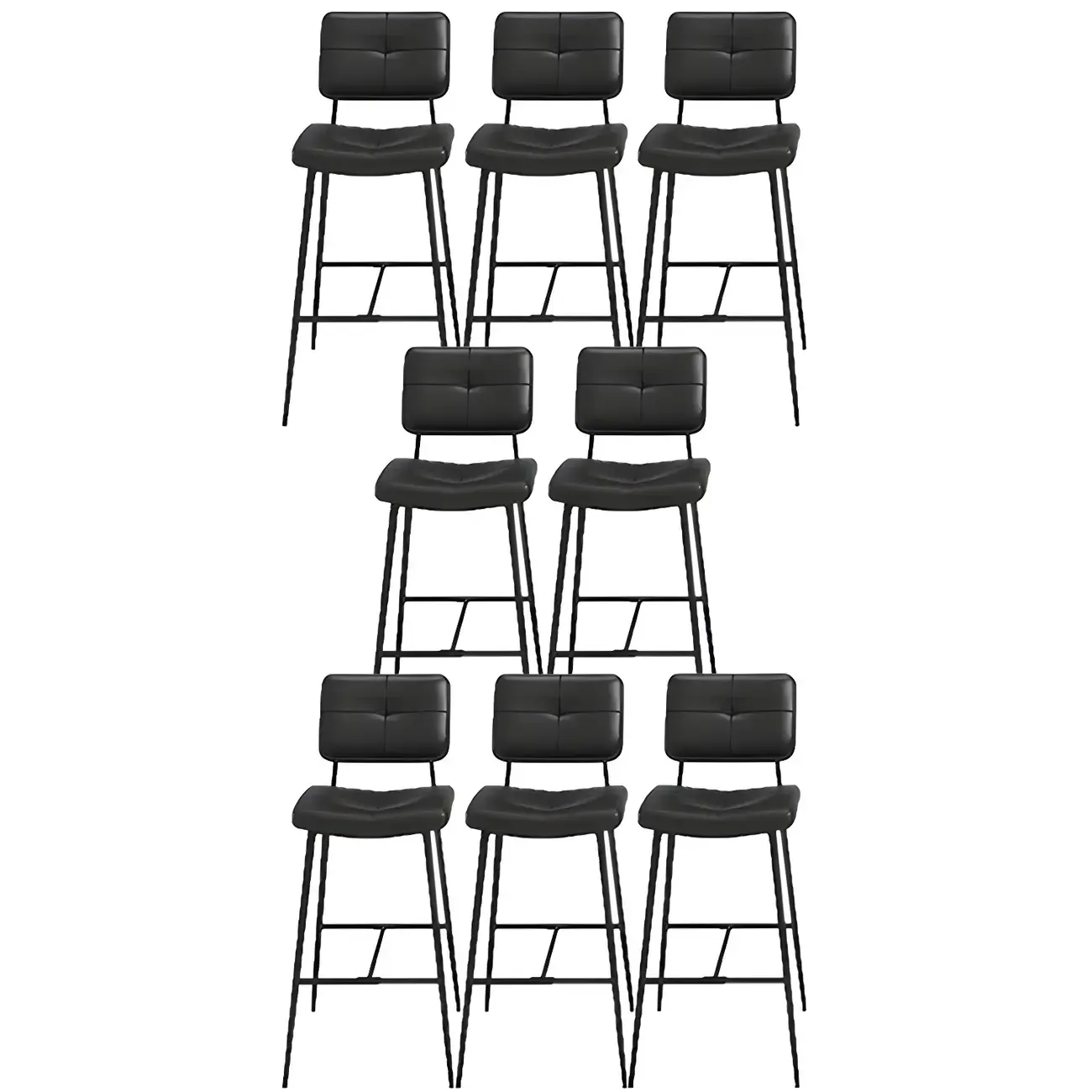 Modern Metal Cushioned Swivel Adjustable Bar Stool Image - 9