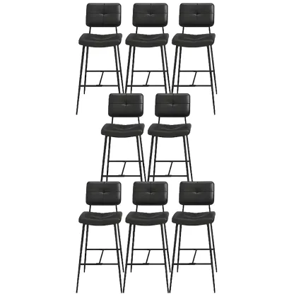 Modern Metal Cushioned Swivel Adjustable Bar Stool Image - 9